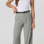 Vuori  NEW Villa Full Length Straight Leg Pleated Trouser Pants Laurel L Photo 0