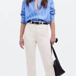 Madewell  The '90s Straight‎ Crop Jeans Raw Hem in Tile White Size 23 NWT Photo 0