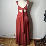 Azazie  Metz Terracotta Chiffon Dresss Photo 7