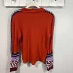 Free People Switch It Up Thermal Top Orange Womens Large EUC Photo 6