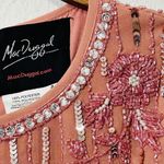 Mac Duggal NEW  70260 Rose Striped Floral Embellished Sleeveless Midi Dress Photo 6