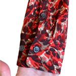 Equipment NWT  Femme Red Leopard Viscose Button Down Blouse Top Shirt Size Small Photo 6