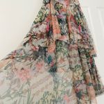 Anthropologie Hi-Low Floral Tulle Maxi Skirt, Size 8 Photo 4