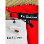 En Saison Razzalind Mini Dress size M NWT Ruched Raspberry Leopard Long sleeve Orange Size M Photo 6