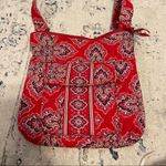 Vera Bradley  Red Bandana Quilted Adjustable Cross Body Bag Photo 1