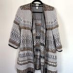 Chico's Chico’s Open Front Mixed Textured Knit Cardigan Sweater Jacket ~ Size 2 Photo 0