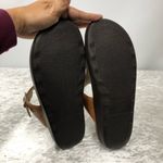 SAS brown leather flip flop thong sandal t Photo 6