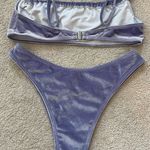 SheIn Purple Velvet Bikini Set Photo 1