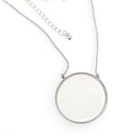 Lele Sadoughi  Silver Plated Open Circle Pendant Necklace Photo 1