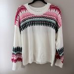 Gap White and Pink Patterned Sweater Photo 1