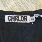 Chrldr Women’s Black Holographic Stars Wide T Photo 3