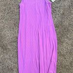 NWT New On 34th ribbed high neck racerback purple pink midi dress large Photo 1
