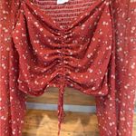 Dee Elly  Ruched Floral Top size M Photo 1