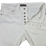 J.Crew  POINT SUR White Denim Jeans Button Fly Straight Leg Womens 33 Made in USA Photo 4