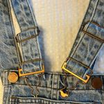 BLANK NYC [] SLIM GIRLFRIEND OVERALLS Size 25 Light Faded Denim Distressed Frayed Photo 15