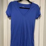 J.Crew NWOT Size XS Blue Slub Tee Shirt V Neck Short Sleeve Lightweight Photo 0
