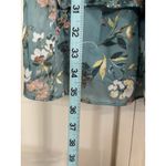 Iz Byer  Green/Pink Floral Fit Flare Chiffon‎ Dress Lined Size L Sleeveless Boho Photo 5