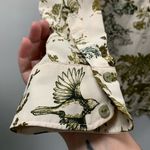 ZARA  Animal Tropical Print Oversized Half Button Up shirt sz M boho artsy monkey Photo 12