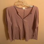 White Crow light pink waffle knit long sleeve Photo 0