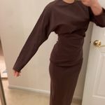 ZARA Rouched midi dress. S Photo 8
