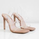 Steve Madden  Gracey Heel Strappy Stiletto Sandals Heels Clear Nude Strap Nude Photo 1