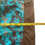 Toffee Apple Womens Jacket XL Teal Brown Horse Print Collared Equestrian Novelty Blue Photo 8