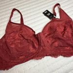Torrid  Curve Red Bra 42C Unlined Balconette Underwire Lace NWT $49.50 Photo 1