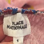 Place Nationale Pink Linen Floral Mini Dress Small Pink Photo 5