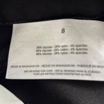 Anne Klein Womens Size 8 Black Skinny Pants Gold Trim Double Button Photo 3