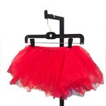 None Vibrant Red Tulle Mini Skirt Size Small Photo 0