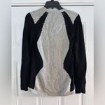 Helmut Lang  Two-Tone Wavy Hi-Lo Sweater Gray Black Alpaca Blend‎ Size Small Photo 10