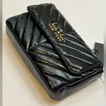 Nicole Miller NWT  New York Black Quilted Crossbody with gold Chain Photo 3