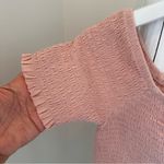 Abound Womens Lettuce Edge Trim Shirred Smocked Off-the-Shoulder Crop Top SZ S Photo 3