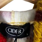 Cider  Plaid Fuzzy Fleece Zip Up Hoodie Jacket Women's Size L Photo 3