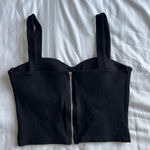 Black Tank Top Zip Up Back with Built In Padding Size Small Photo 0