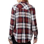 Rails  Women’s Size S Merlot Navy Gold Plaid Hunter Flannel Button Down Shirt Photo 2