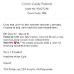 Free People NWT lunar eclipse cotton candy pullover oversized small black blue Photo 3