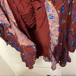 Free People  Flower Fields Mini Dress Small Burgundy Blouson Boho Bohemian NWT Photo 9