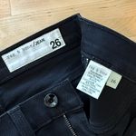 Rag and Bone Moto Mid-Rise White Stripe Skinny Ankle Jeans, 26 Photo 6