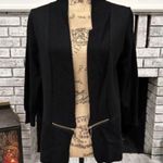 Philosophy NWT Open Cardigan Gold Zipper Medium Stretcb Ribbed Neutral Lagenlook Photo 0
