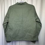 Christopher & Banks New  Jacket Sage Green Quilted Snap Barn Coat Pockets Cotton Photo 3