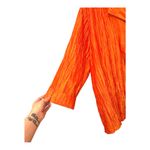 Kathleen Sommers Orange Crinkled Satin Blouse Resortwear Vacation Evening 1X Photo 1
