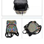 Women's Handmade Mini Backpack Purse – Adjustable Travel Bag Photo 8