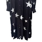 NOBODY’S CHILD Black & White Star Siri Midi Dress Boho Chic Whimsical Goth Sz 8 Photo 4
