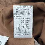 Talbots Faux Fur Collar Wool Herringbone Tweed Button Front Jacket in Brown Sz 8 Photo 13