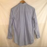 ATM Striped Button Down Boyfriend Shirt Sz XS Blue Nautical Classic City Girl White Photo 4