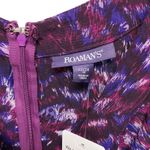 Romans Woman’s 22/24 1X V Neck Tie Back Purple Maxi Dress Geo Print Short Sleeve Size undefined Photo 3