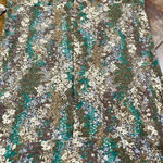 NWT Tru Luxe Jeans Floral Ruffle Trim Long Sleeve Top Medium Brown Photo 11