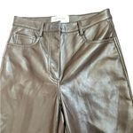 Wilfred Aritzia The Melina Faux Leather Pants Women’s 2 Chocolate Brown Straight Photo 2