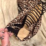Cute Cheetah One Piece Cut Out Brown Size M Photo 3
